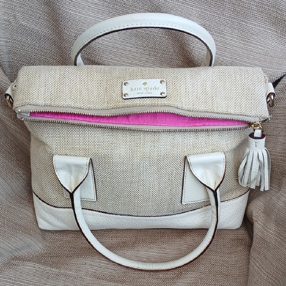 Kate Spade Cream and Pink Satchel - Picture 1 of 17